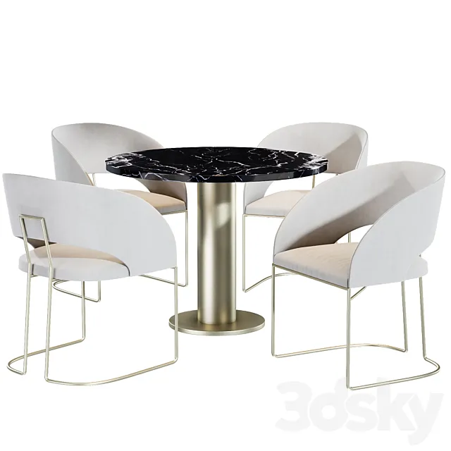 Allen Chair and New York Table 3DModel