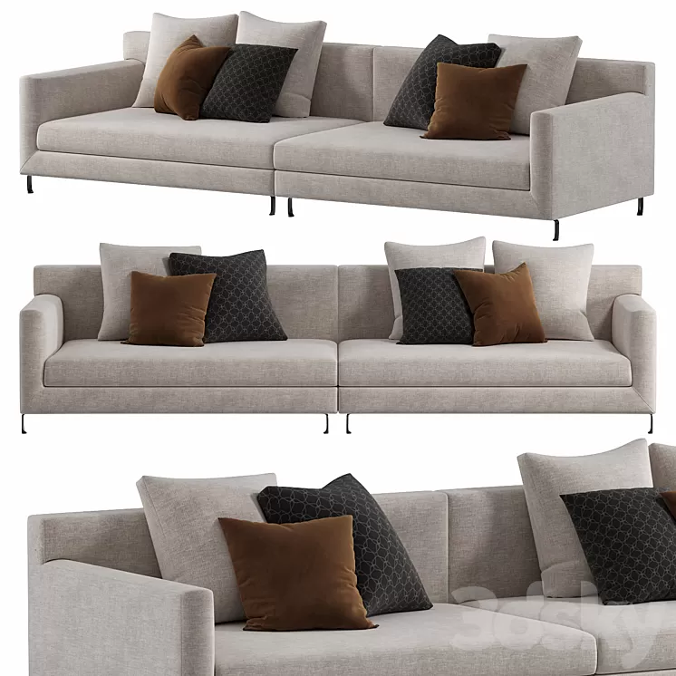 Allen Sofa by Minotti 3D Model Free Download