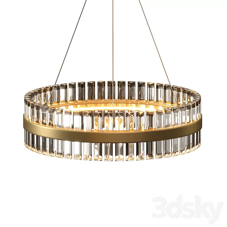 ALLIE MULTI-TIERED CASCADING GOLD CRYSTAL CHANDELIER 3D Model Free Download
