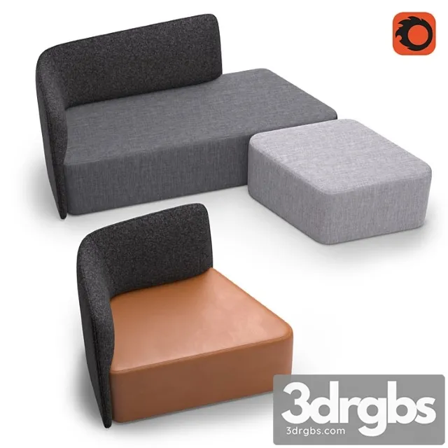 Allsteel peak lounge 2 3D Model Download Allsteel peak lounge 2 3D Model Download