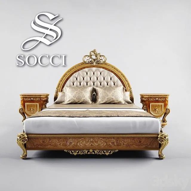 Allure SOCCI Bed 3D Model