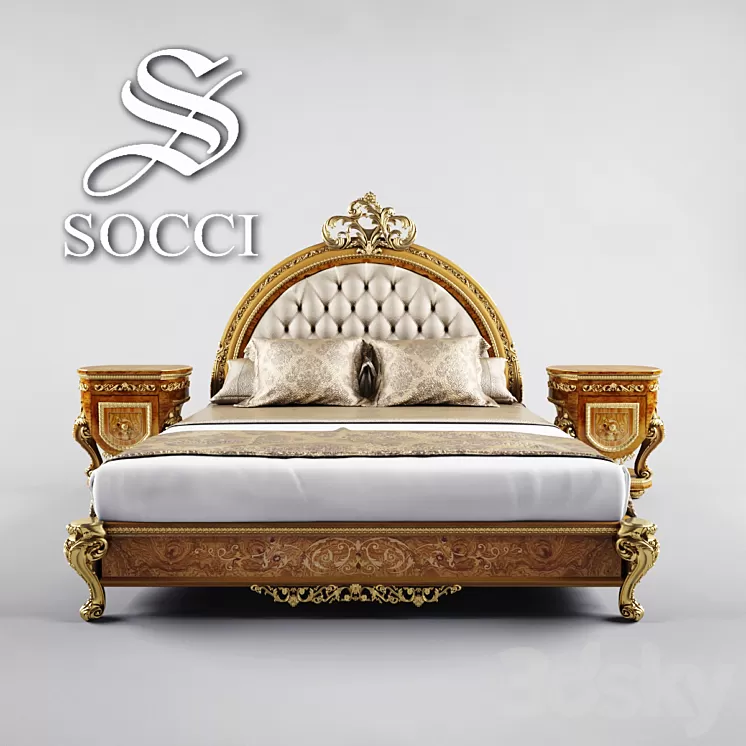 Allure SOCCI Bed 3D Model