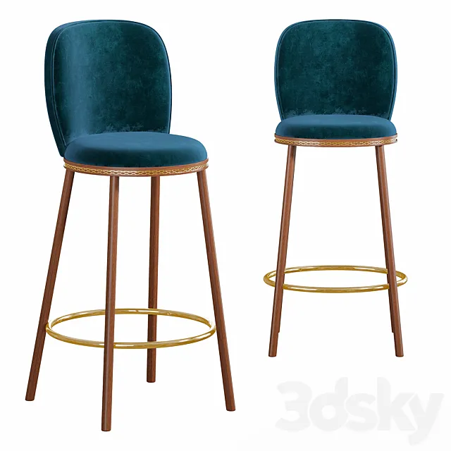 Alma Bar Chair 3D Model Alma Bar Chair 3D Model