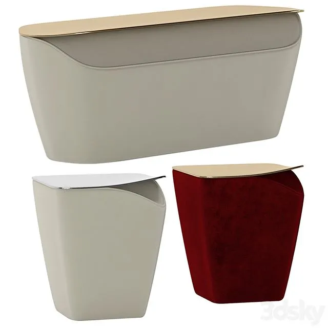 Alma de luce MASOULEH BENCH STOOL Pouf 3D Model Alma de luce MASOULEH BENCH STOOL Pouf 3D Model