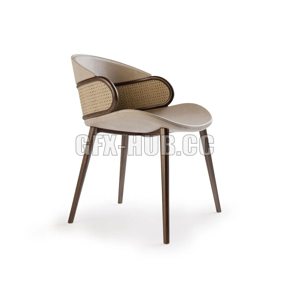 Alma de luce Mudhif dining chair 3D Model