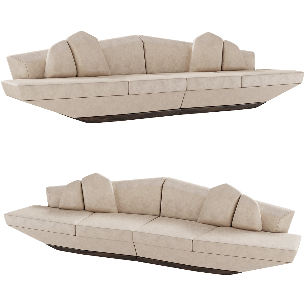 ALMA de LUCE – Sofa Ghadames Rect 3D Model ALMA de LUCE – Sofa Ghadames Rect 3D Model