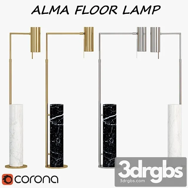 Alma floor lamp 3D Model Download