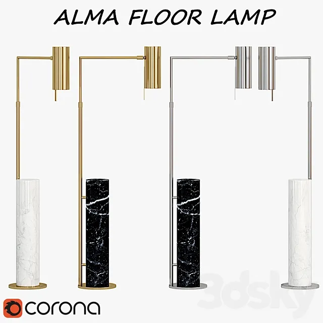 alma floor lamp 3DModel alma floor lamp 3DModel