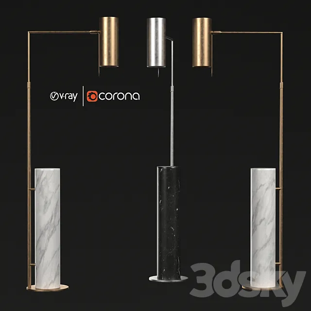 Alma floor lamp by Kelly Wearstler 3DModel Alma floor lamp by Kelly Wearstler 3DModel