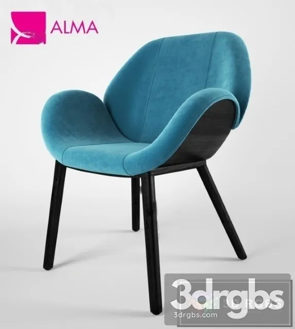 Alma Lips Chair 3D Model Download