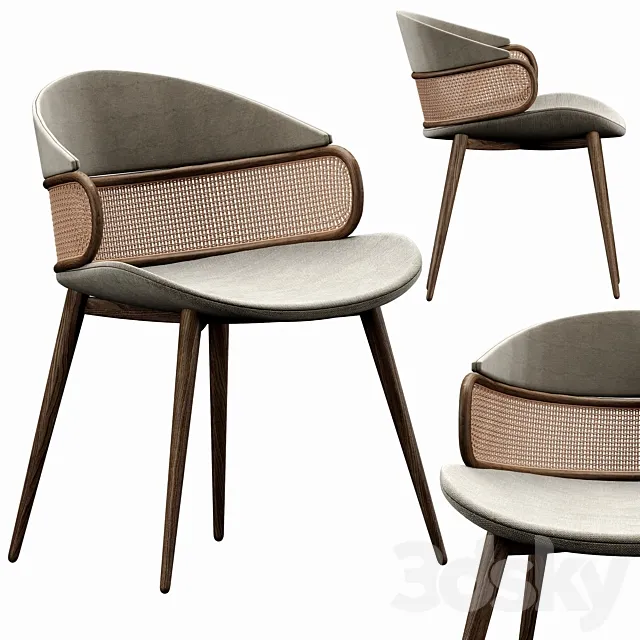 AlmaDeLuce Mudhif Dining Chair 2 3D Model