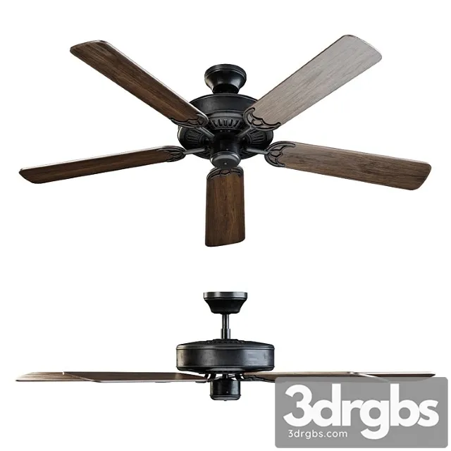 Aloha Brown Ceiling Fan 3D Model Download