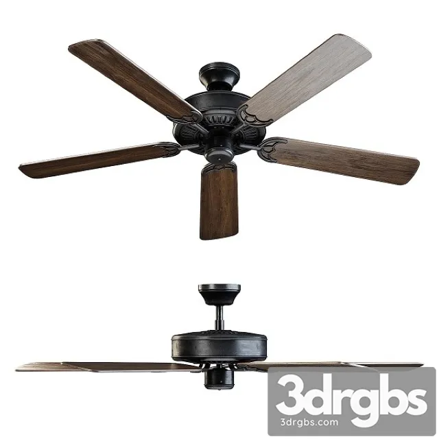 Aloha Brown Ceiling Fan 3D Model Download