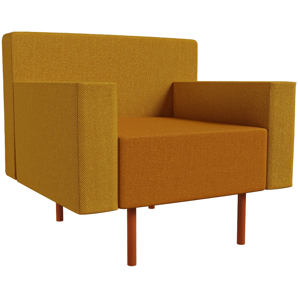 Alot – Armchair Mob with low armrests 3D Model Alot – Armchair Mob with low armrests 3D Model