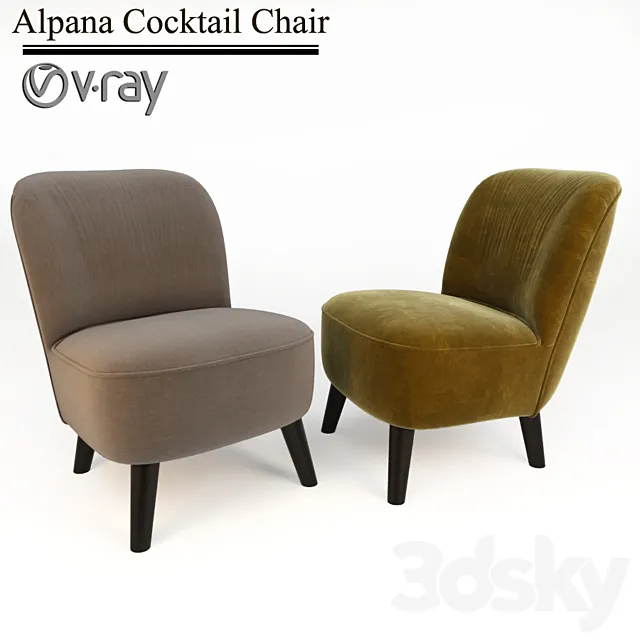 Alpana Cocktail Chair 3D Model