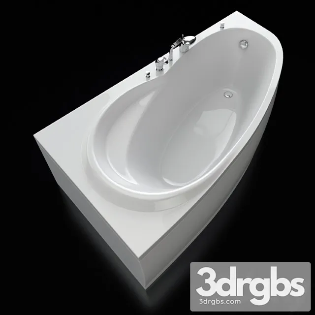 Alpen Naos 180 Acrylic Corner Bathtub 3D Model Download