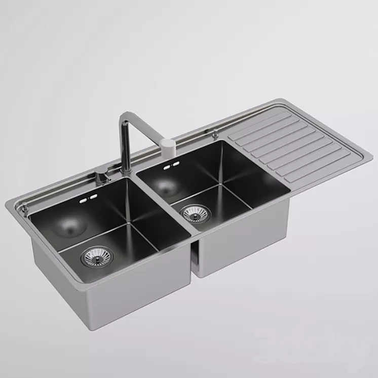 Alpes Inox Kitchen Sink 3D Model Alpes Inox Kitchen Sink 3D Model