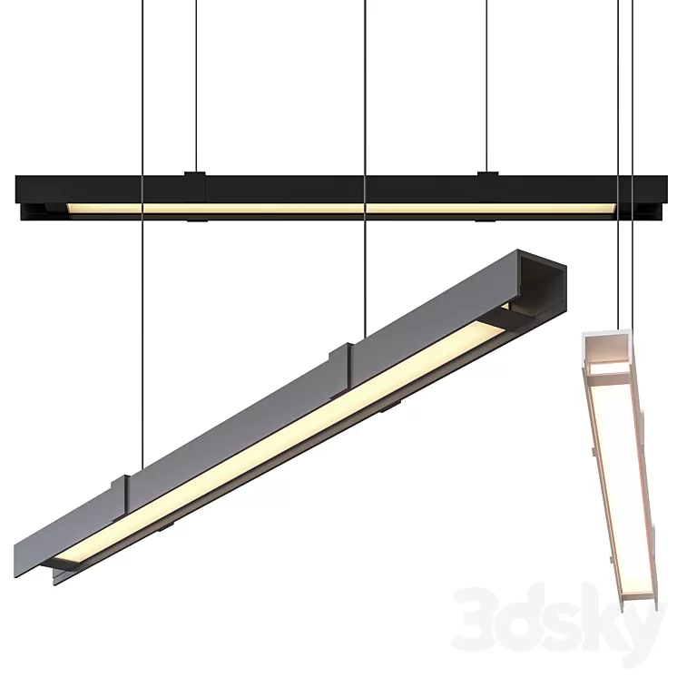 Alpha Linear Suspension Light By Kuzco Lighting 3D Model Alpha Linear Suspension Light By Kuzco Lighting 3D Model