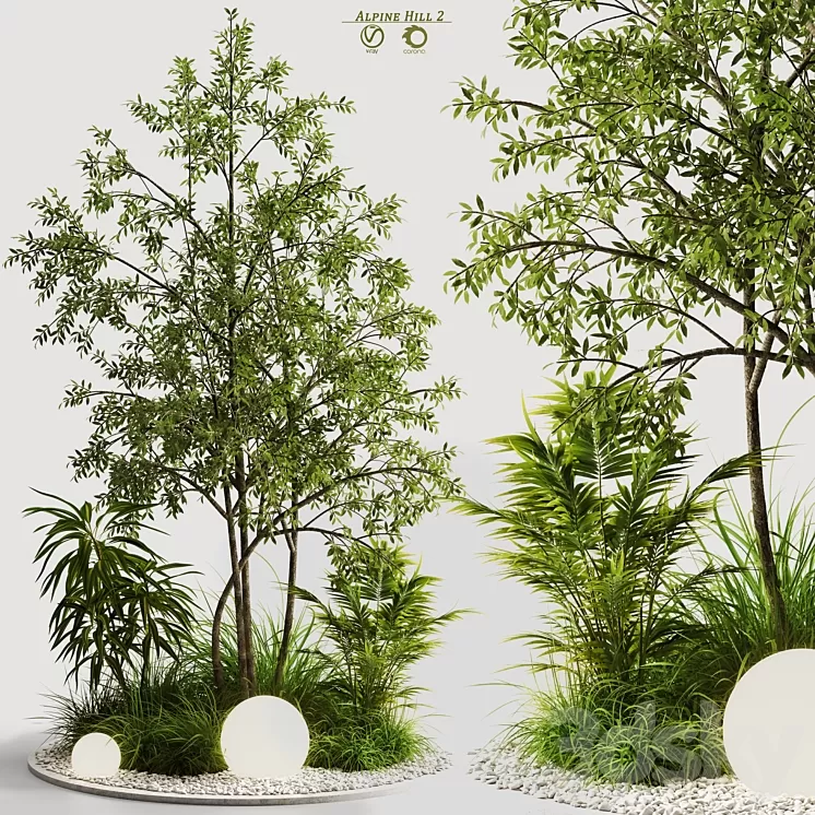 Alpine hill 2 3D Model Free Download