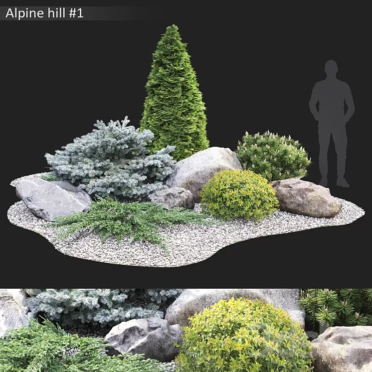 Alpine hill 3D Model Alpine hill 3D Model