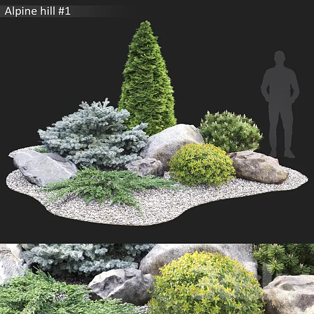 Alpine hill 3DModel Alpine hill 3DModel