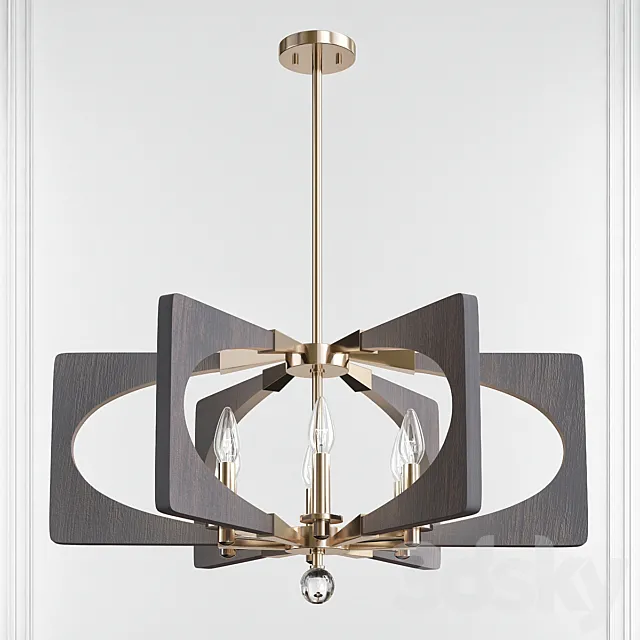 Alscar Driftwood Gray 6 Light Chandelier by Kichler 3D Model Alscar Driftwood Gray 6 Light Chandelier by Kichler 3D Model