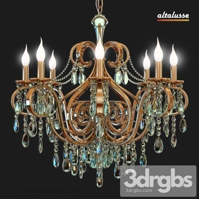 Altalusse Amber Crystal Chandelier 1 3D Model Download Altalusse Amber Crystal Chandelier 1 3D Model Download