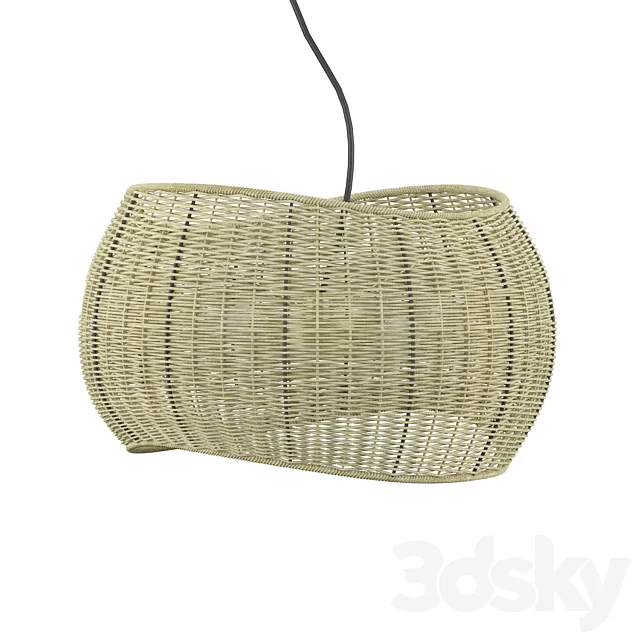 Althea Wicker Pendant Light (Crate and Barrel) 3D Model