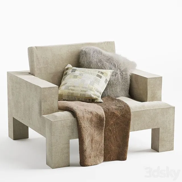 Alto piano armchair 3D Model