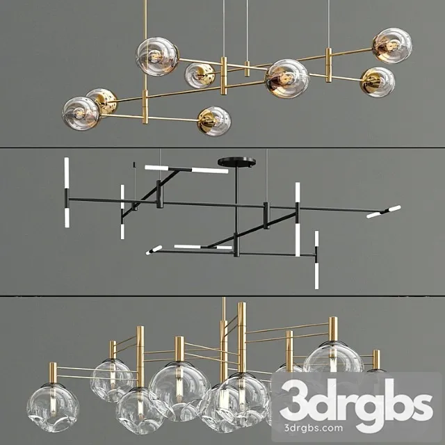 Altona Temper Gap Chandeliers Collection 3D Model Download Altona Temper Gap Chandeliers Collection 3D Model Download
