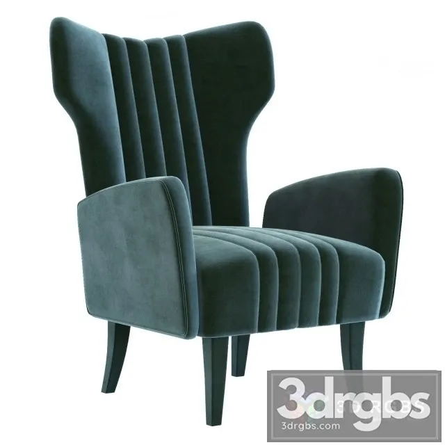 Altrobene Velvet Accent Armchair 3D Model Download 3DSKY Decor Helper