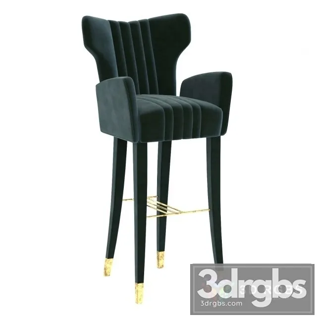 Altrobene Velvet Accent Bar chair 3D Model Download Altrobene Velvet Accent Bar chair 3D Model Download