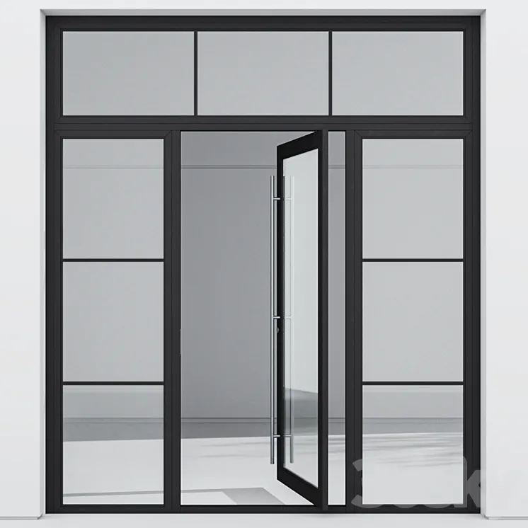 Aluminum door 207 3D Model Free Download