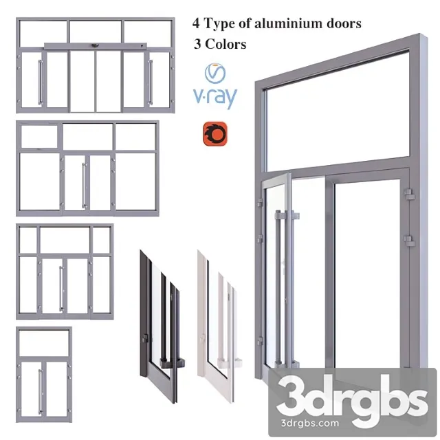 Aluminum door 3D Model Download