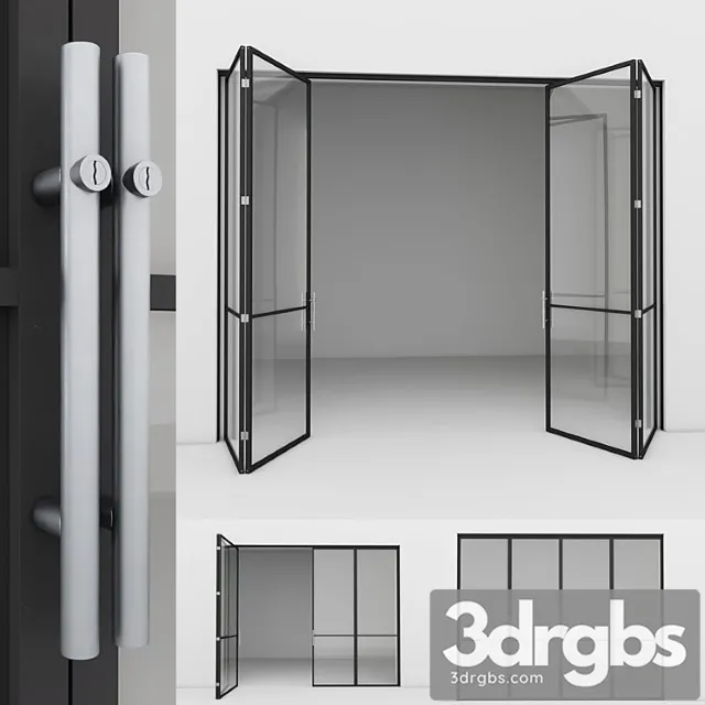 Aluminum door 4 3D Model Download