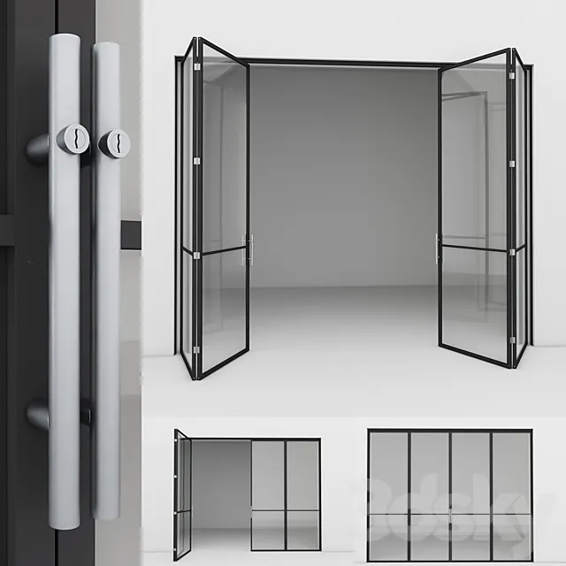 Aluminum door 4 3D Model