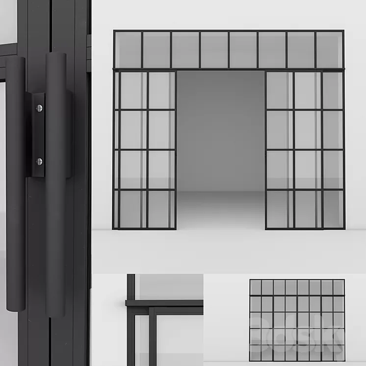 Aluminum door 5 3D Model