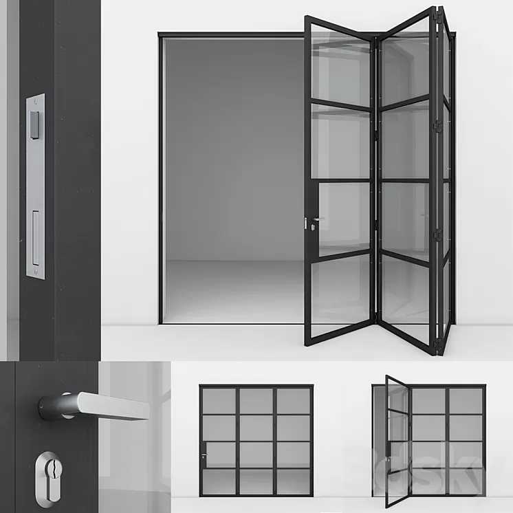 Aluminum door 8 3D Model