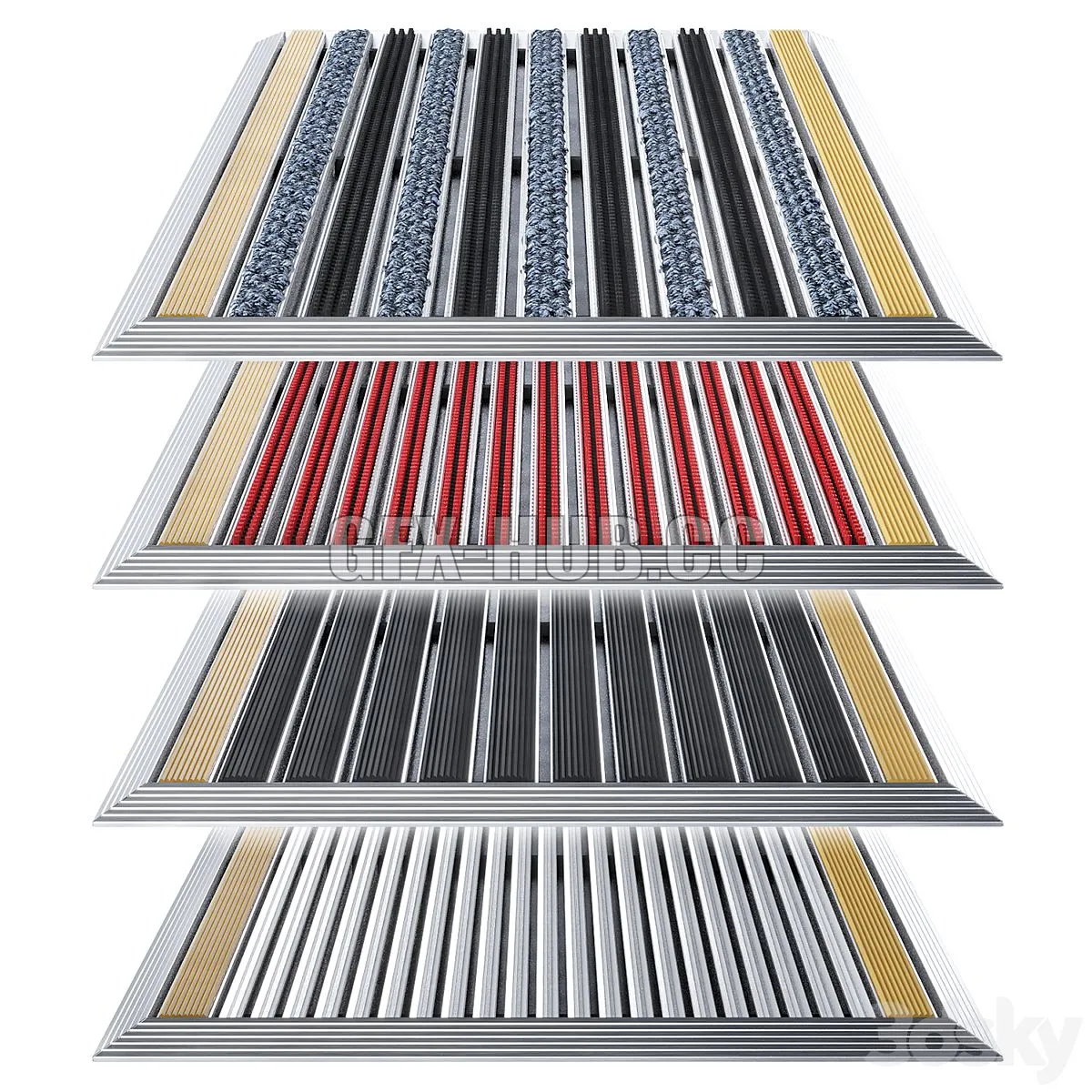 Aluminum mudguards 2 3D Model Aluminum mudguards 2 3D Model