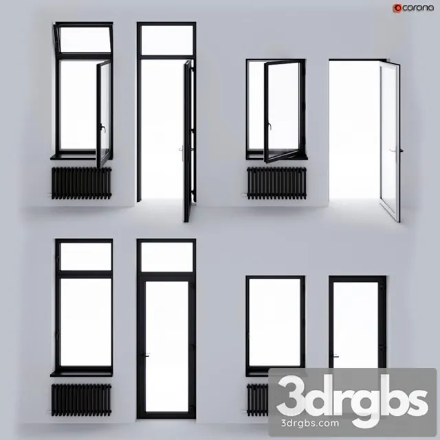 Aluminum window and balcony door alumil_222 3D Model Download