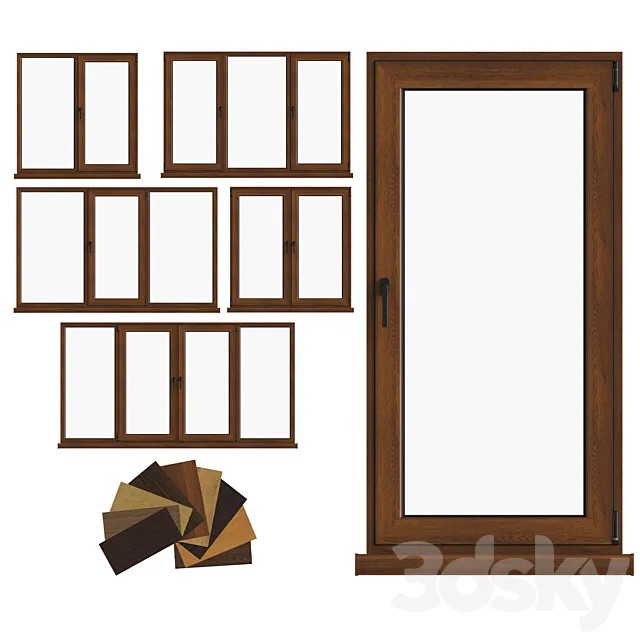 Aluminum windows 1 3D Model