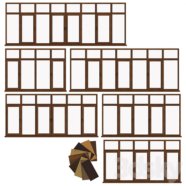 Aluminum windows 6 3D Model