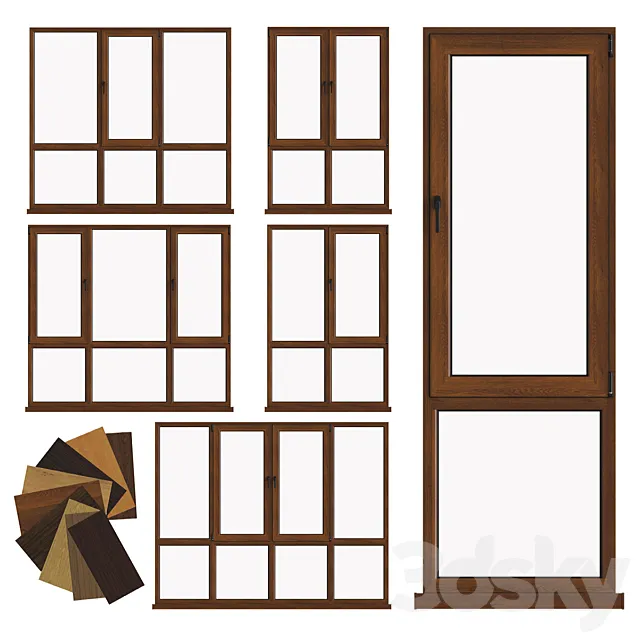 Aluminum windows 7 3DModel