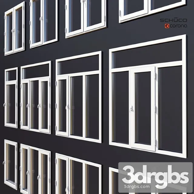 Aluminum windows schuco 3D Model Download