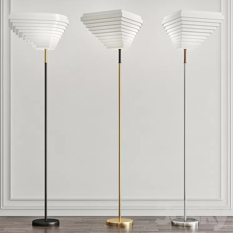 Alvar Aalto – Floor Lamp by Alvar Aalto 3D Model