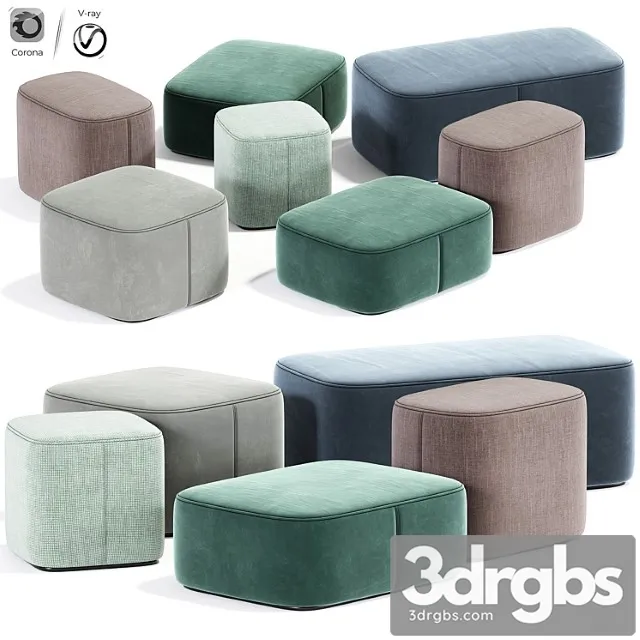 Alvin maris corner pouf 2 3D Model Download