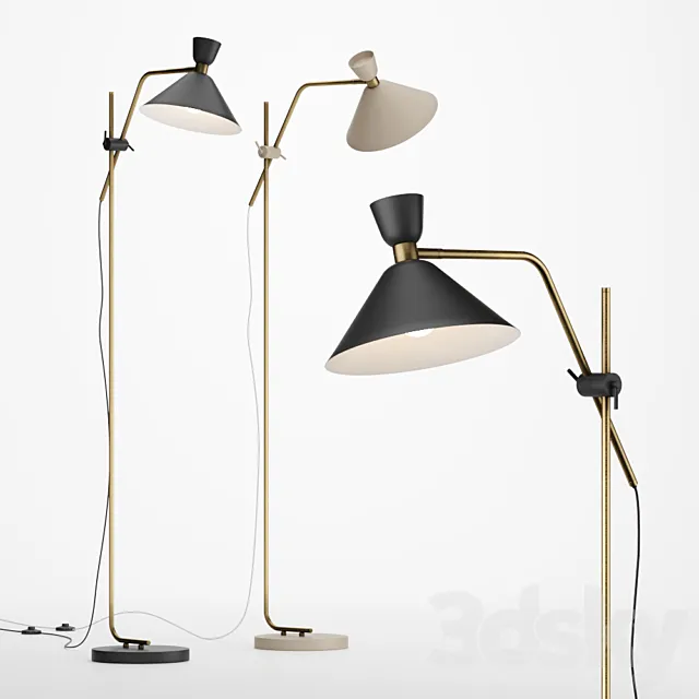 AM.PM Antique brass lamp Zoticus 3D Model AM.PM Antique brass lamp Zoticus 3D Model