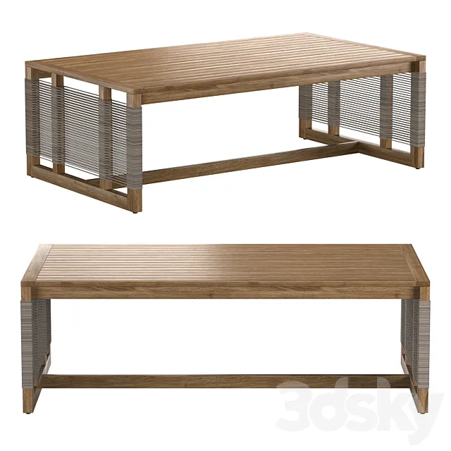 AMALFI OUTDOOR COFFEE TABLE 3D Model AMALFI OUTDOOR COFFEE TABLE 3D Model
