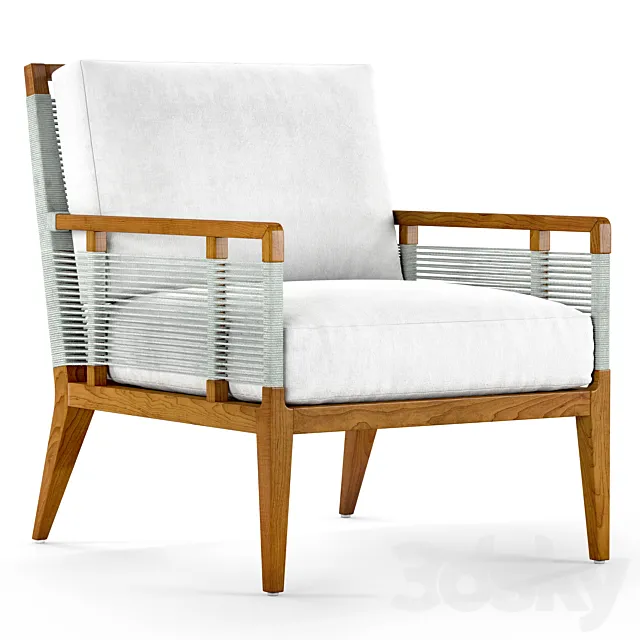 Amalfi Outdoor Side Lounge Chair 3D Model