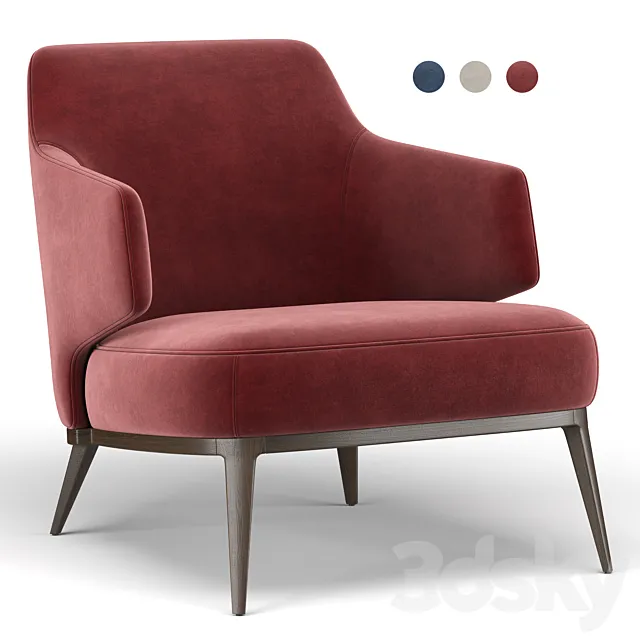 Amanda armchair 3D Model Amanda armchair 3D Model